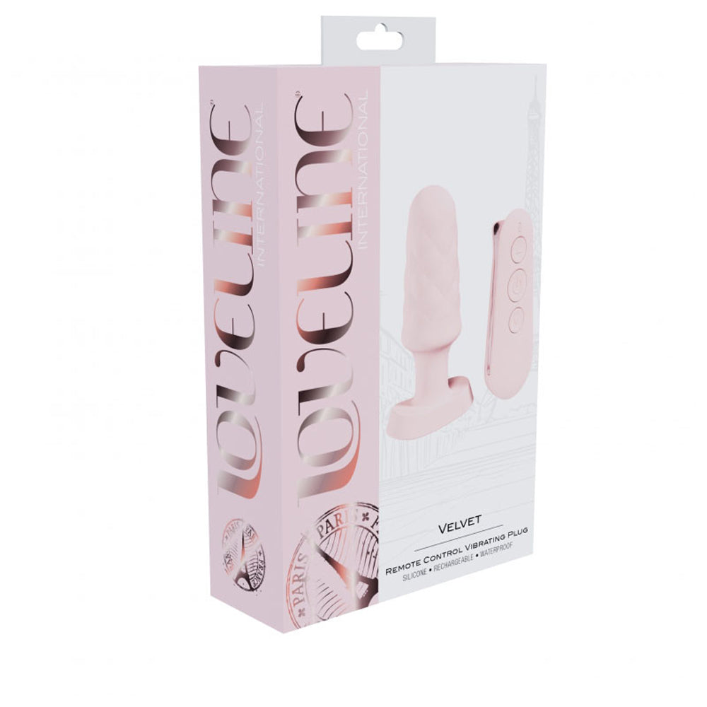 Loveline Velvet Remote Vibrating Plug Pink