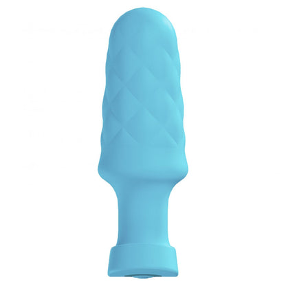Loveline Velvet Remote Vibrating Plug Blue