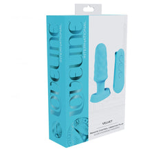 Loveline Velvet Remote Vibrating Plug Blue