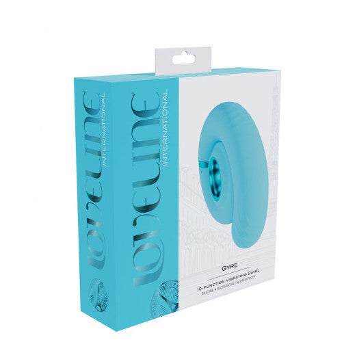 Loveline Gyre Vibrating Swirl – Blue Textured Vibrator with Powerful Vibration