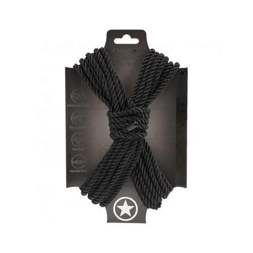 Ouch! Bondage Rope 10 Meter Nylon – Black Sensual Restraint for Play