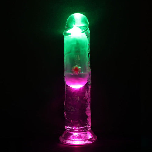 Realrock LED Vibrating Dildo No Balls – Illuminated Vibrator for Visual Stimulation