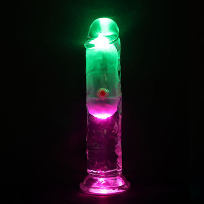 Realrock LED Vibrating Dildo No Balls – Illuminated Vibrator for Visual Stimulation