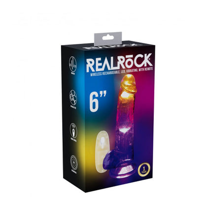 Realrock LED Vibrating Dildo with Balls – Illuminated Vibrator for Enhanced Sensation