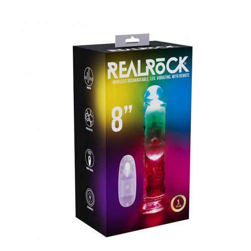 Realrock LED Vibrating Dildo No Balls – Illuminated Vibrator for Visual Stimulation