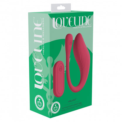 Loveline Velvet G-Spot Vibrator with Remote Control – Pink