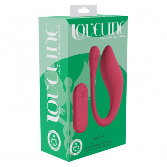 Loveline Velvet G-Spot Vibrator with Remote Control – Pink