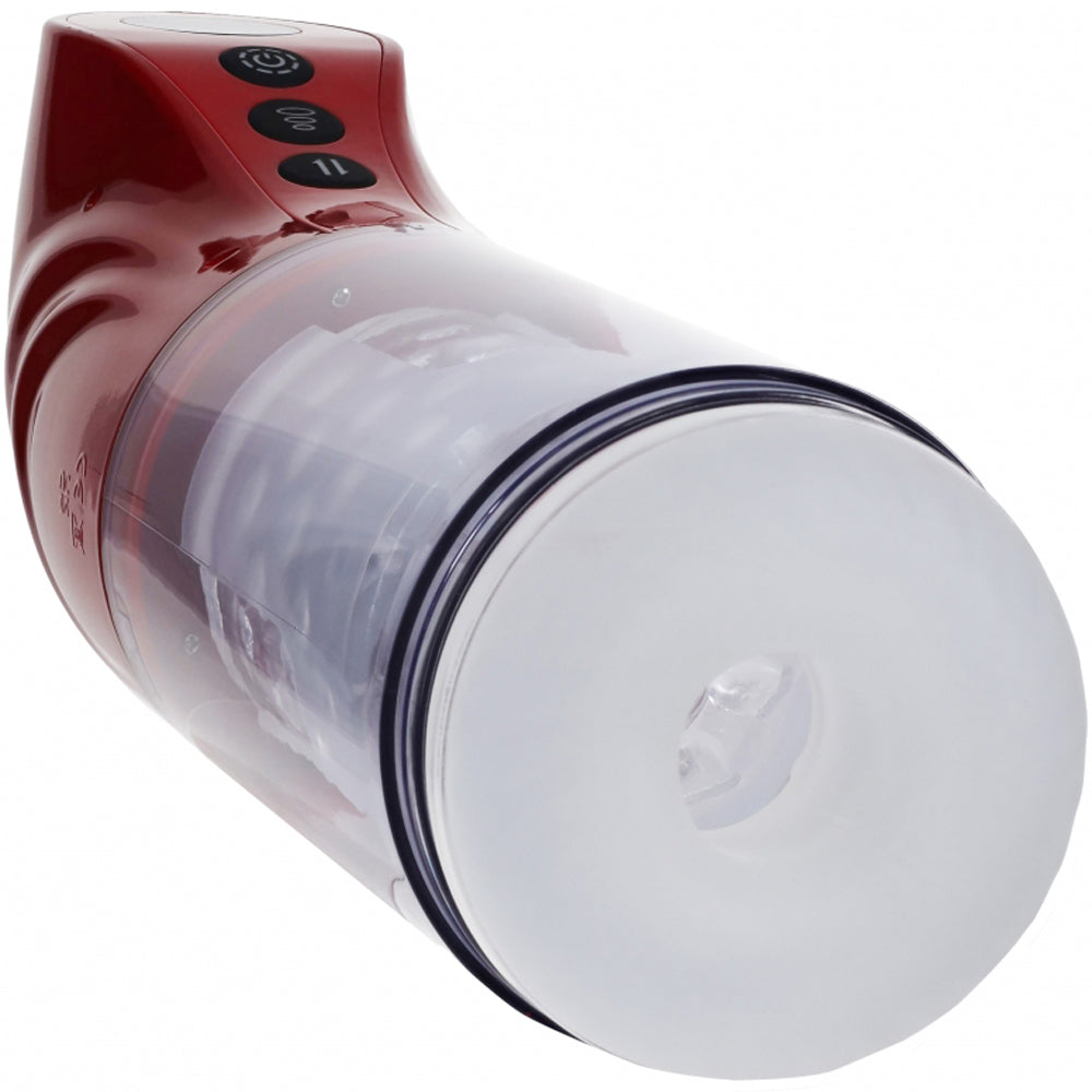 Pumped Strokemate Masturbator Metallic Red - Male Sex Toy