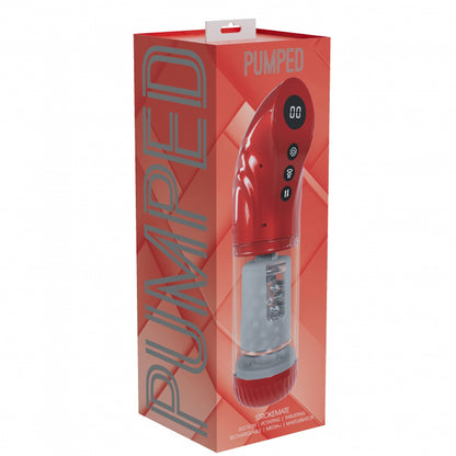 Pumped Strokemate Masturbator Metallic Red - Male Sex Toy