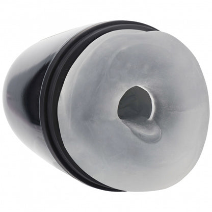 Pumped Vibro Masturbator – Gun Metal Vibrating Male Sex Toy