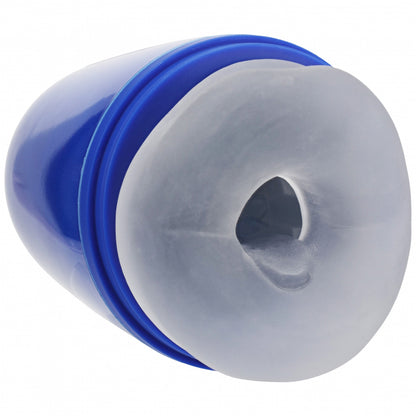 Pumped Vibrobator Masturbator Metallic Blue