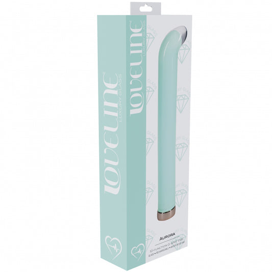 Loveline Aurora 6.3-Inch G-Spot Glass Vibrator – Green