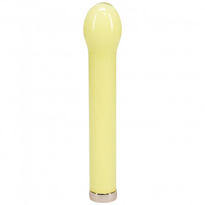 Loveline Celestia 6.3-Inch Glass Vibrator with Bulb Tip - Yellow