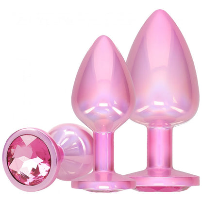 Ouch! Paris Collection Metal Anal Plug Set Pink