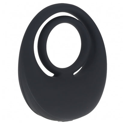 Levelz Vibrating Liquid Silicone Cock & Ball Ring Black
