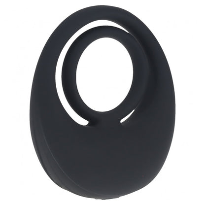 Levelz Vibrating Liquid Silicone Cock & Ball Ring Black