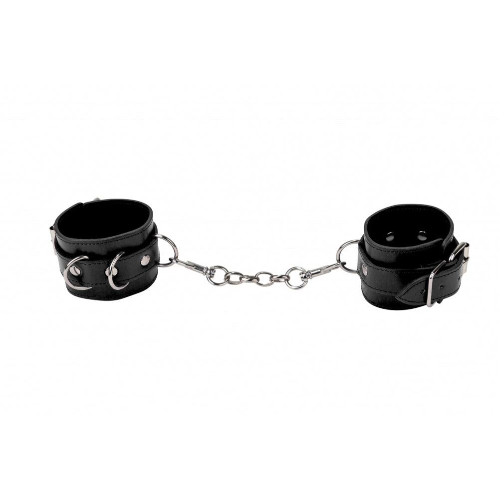Ouch! Leather Cuffs Black
