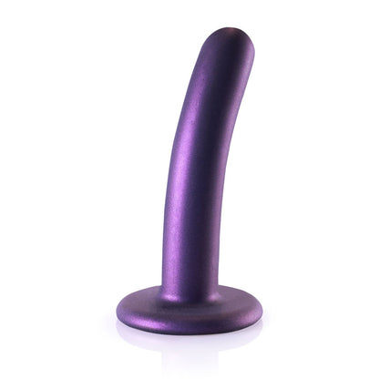 Smooth Silicone G-Spot Dildo 5" Metallic Blue