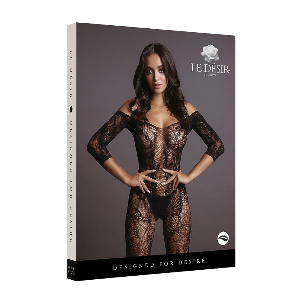 Le Desir Lace Sleeved Bodystocking – Sheer Lace One-Piece Lingerie for Women