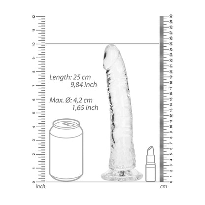 Realrock Crystal Clear Slim Dildo 9'' Transparent