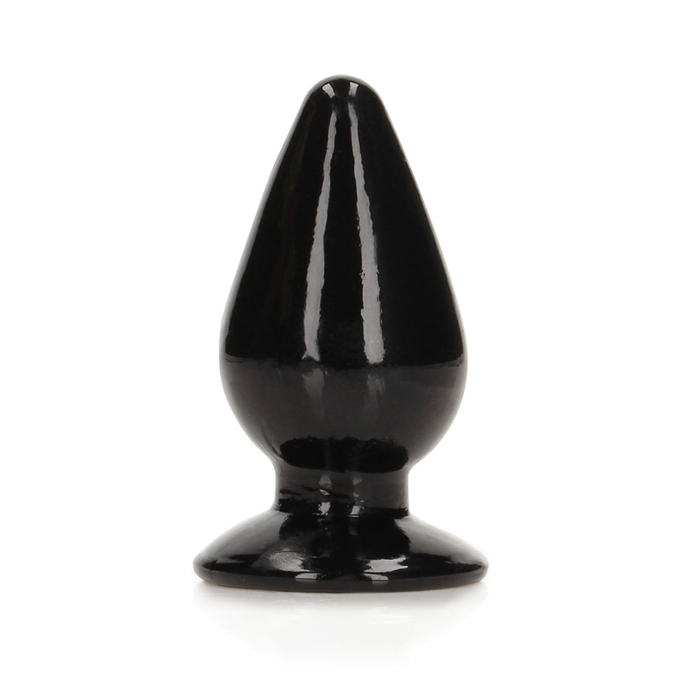 Realrock Crystal Clear Anal Plug 4.5'' Black