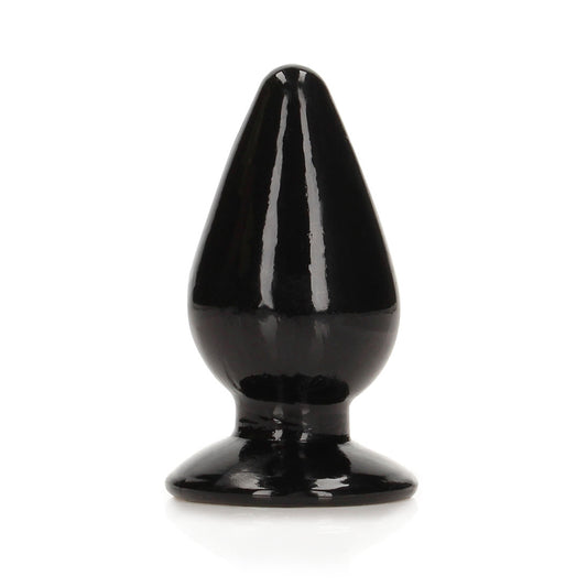 Realrock Crystal Clear Anal Plug 4.5'' Black