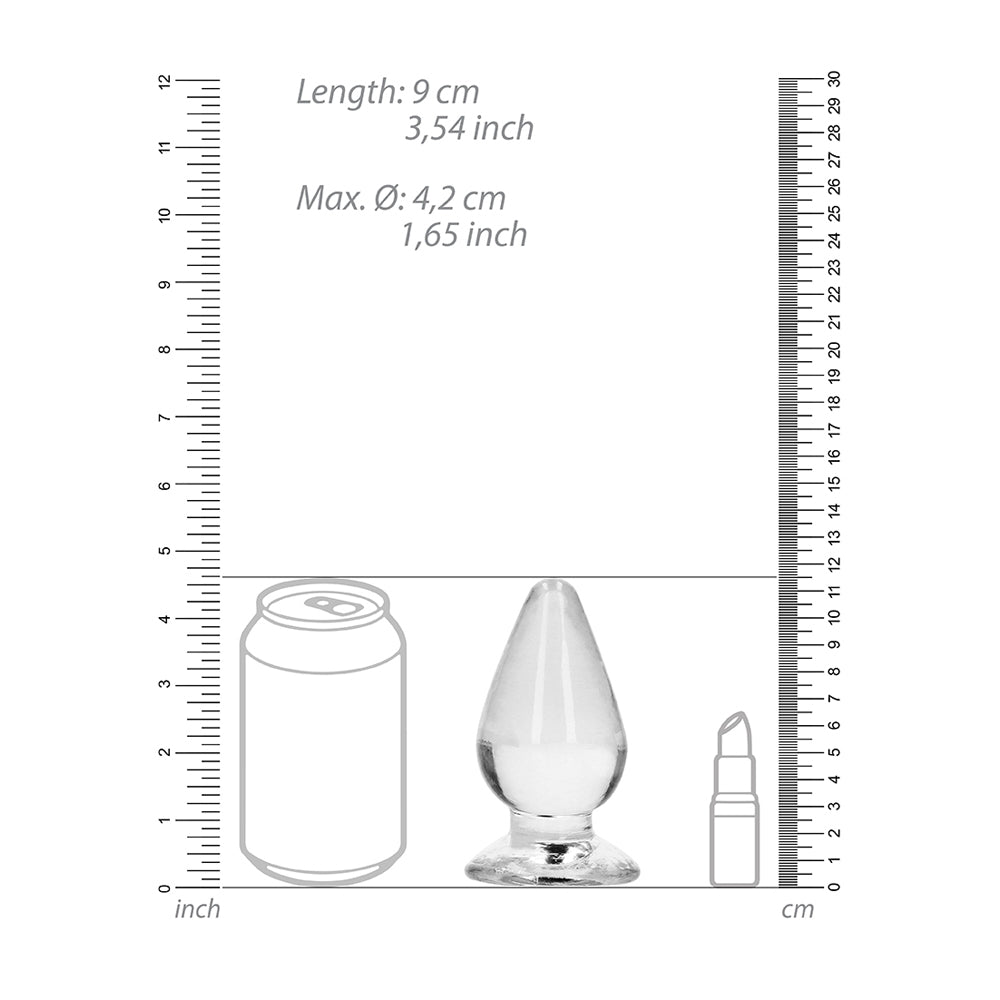 Realrock Crystal Clear Anal Plug - 4.5 Inch Transparent