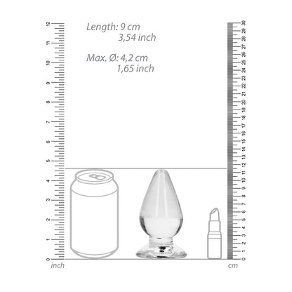 Realrock Crystal Clear Anal Plug - 4.5 Inch Transparent