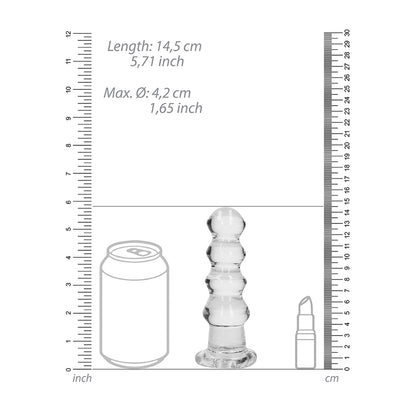 Realrock Crystal Clear Curvy Dildo & Butt Plug - 5.5 Inch Transparent