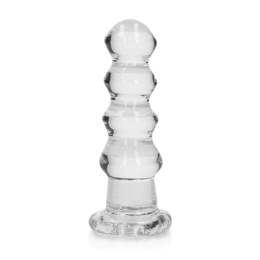 Realrock Crystal Clear Curvy Dildo & Butt Plug - 5.5 Inch Transparent
