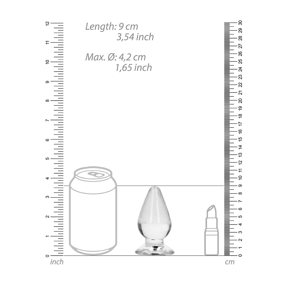 Realrock Crystal Clear Anal Plug 3.5'' Transparent