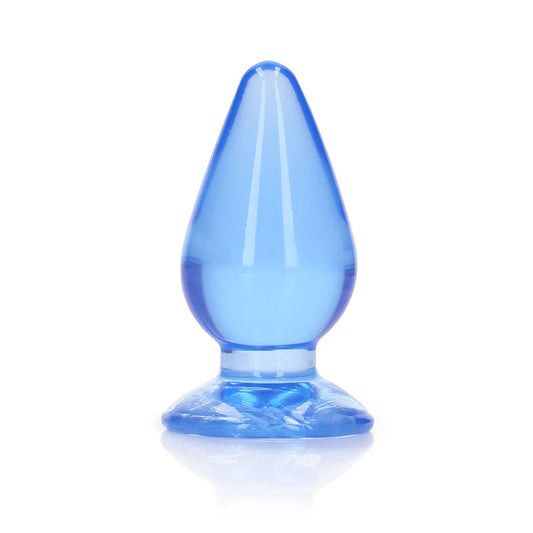 Realrock Crystal Clear Anal Plug 3.5'' Blue