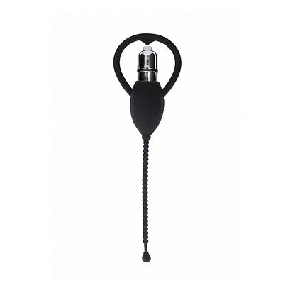 Urethral Sounding Vibrating Bullet Plug – Black Sex Toy