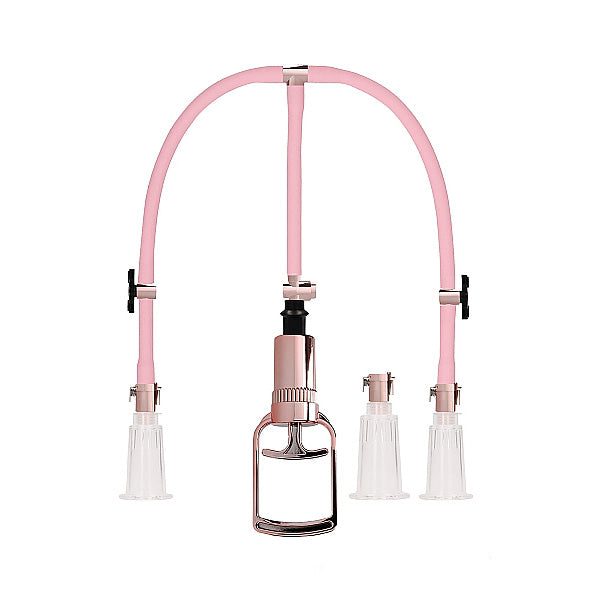 Shots Pumped Clitoral & Nipple Pump Set - Medium - Rose Gold