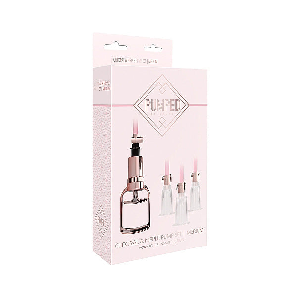 Shots Pumped Clitoral & Nipple Pump Set - Medium - Rose Gold