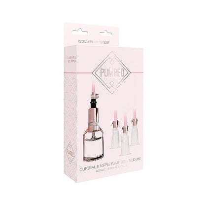 Shots Pumped Clitoral & Nipple Pump Set - Medium - Rose Gold