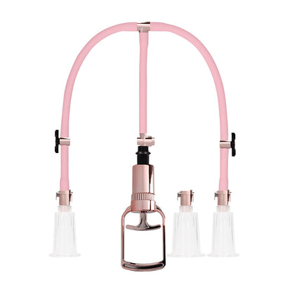 Rose Gold Clitoral & Nipple Pump Set - Large Vacuum Pump Kit