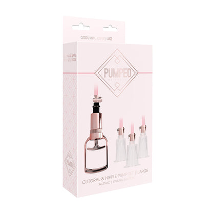 Rose Gold Clitoral & Nipple Pump Set - Large Vacuum Pump Kit