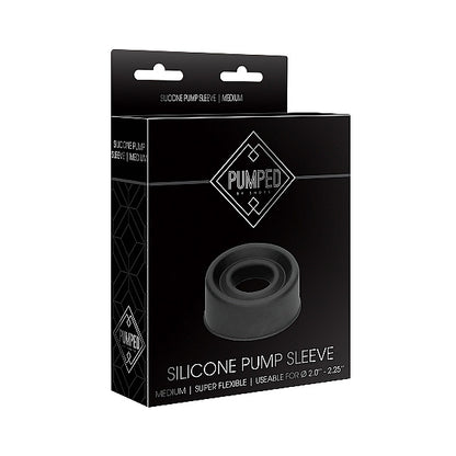Shots Pumped Silicone Pump Sleeve - Medium, Black