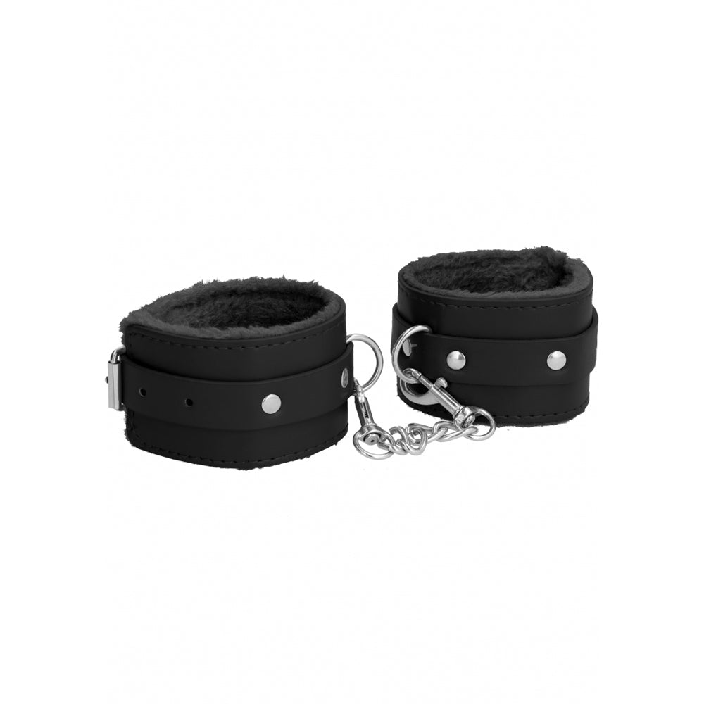 Ouch! Plush Leather Hand Cuffs