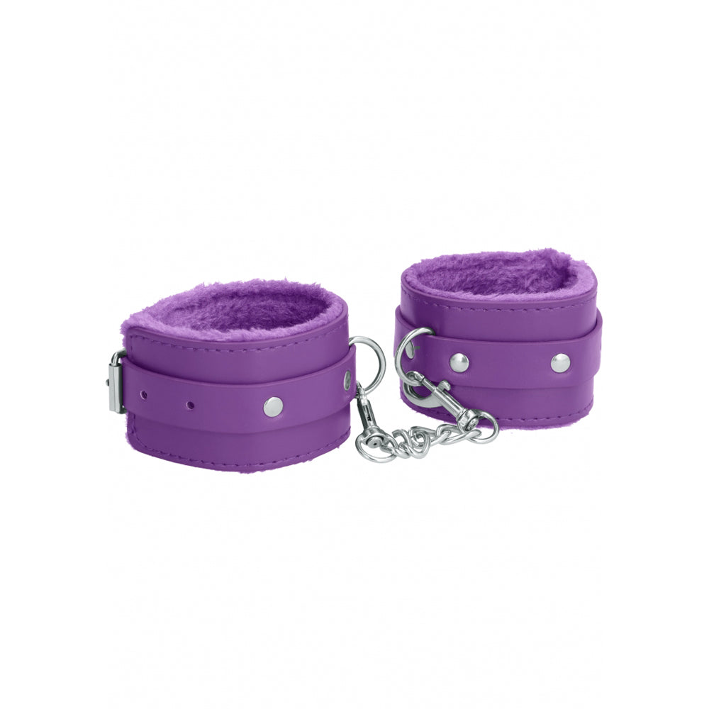 Ouch! Plush Leather Hand Cuffs