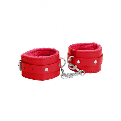 Ouch! Plush Leather Hand Cuffs