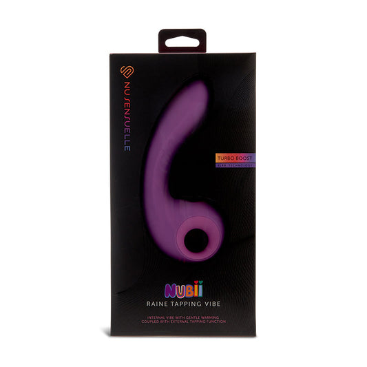 Raine Nubii External Tapping Vibrator with Turbo Boost and Heat - Purple