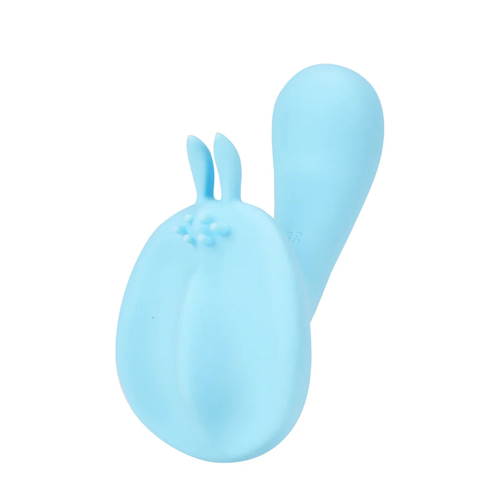 AVERI Blue Rechargeable Dual Vibration Liquid Silicone Vibrator - 10 Functions