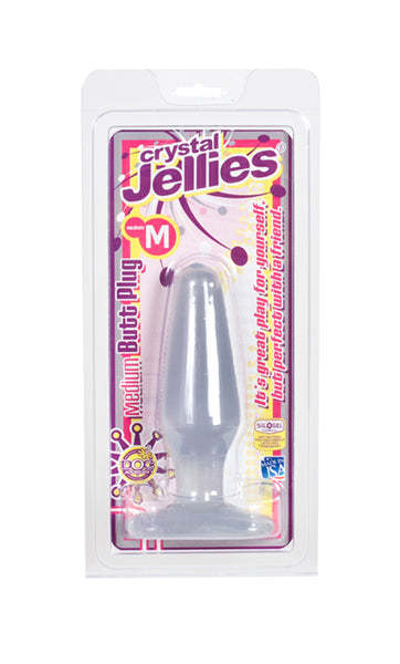 Crystal Jellies Medium Clear Butt Plug