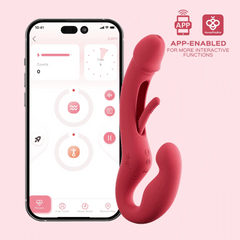 Harmony Duo App-Controlled Rechargeable Silicone Strapless Strap-On