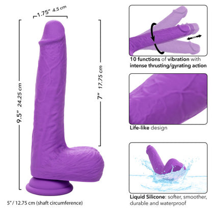 Gyrating & Thrusting Silicone Rechargeable Dildo Studs  7in – Intense Pleasure