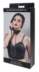 Velvet Noir Collar & Leash – Luxury Bondage Set for Sensual Play