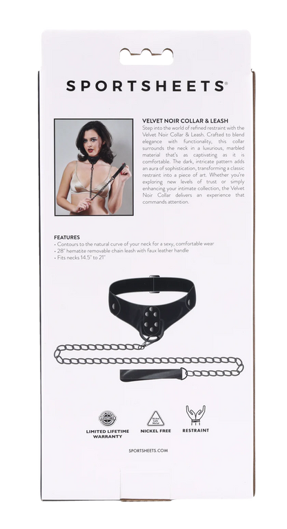 Velvet Noir Collar & Leash – Luxury Bondage Set for Sensual Play