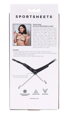 Velvet Noir Collar with Nipple Clamps – Adjustable Bondage Accessory